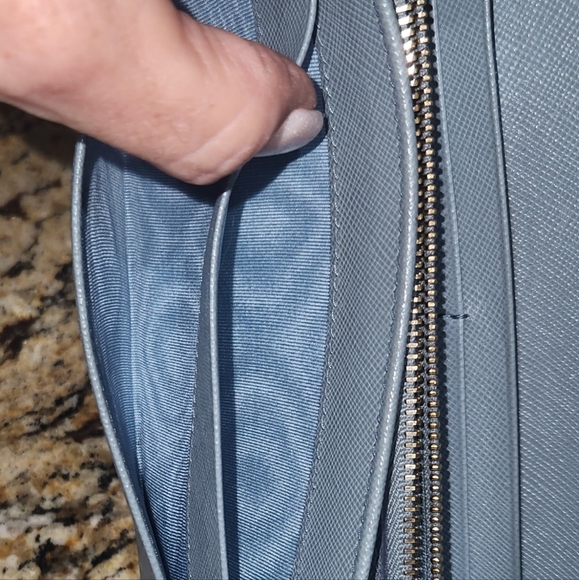 PRADA light blue saffiano continental long wallet - Picture 11 of 12